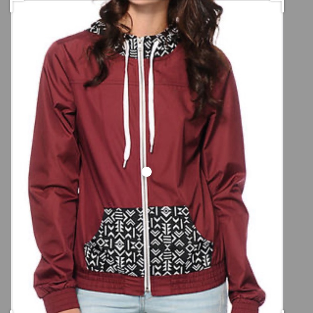 Maroon Windbreaker